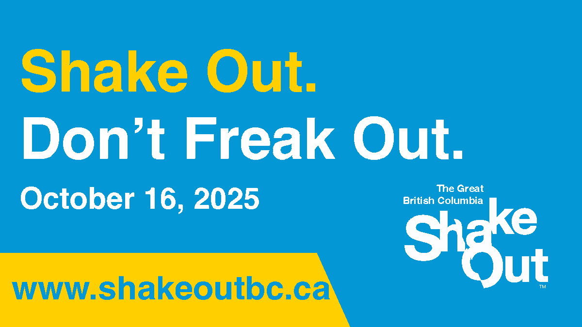 🚨 Reminder! SFU will be testing its emergency alert systems during the ShakeOutBC earthquake drill on Thursday, October 16 at 10:16 a.m. 🌀  Stay prepared and stay safe! 💪 
Learn more: ow.ly/JTCV50TIXYt
