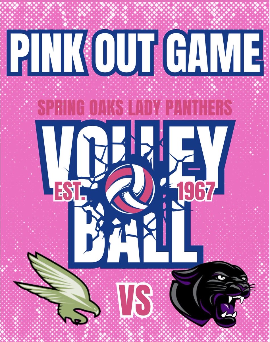 SOMS_Athletics's tweet photo. Home game for the Lady Panthers!!

🗓️ 10/15
🆚 Spring Woods MS
🏐 7th Grade ➡️ Gym 2
🏐 8th Grade ➡️ Gym 1
🕚 5 &amp; 6 PM
🏫 Spring Oaks MS
🎟️ GOFAN app

@somspanthers @WoodsVBALL @SpringWoodsATH @sbisdathletics @SBISD_AsstAD 
#panthersontherise #pinkoutgame https://t.co/mvEokIHzm2