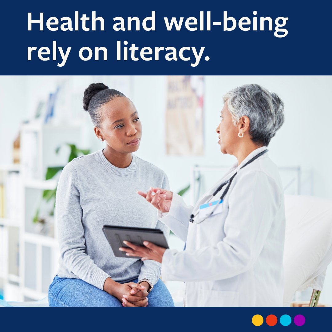 A person with higher literacy is more likely to take control of their own health and the health of their family. A literate population results in healthier communities. Learn more: hubs.la/Q03LbsrL0   
#HealthLiteracy #AdultEdu #LiteracyMatters