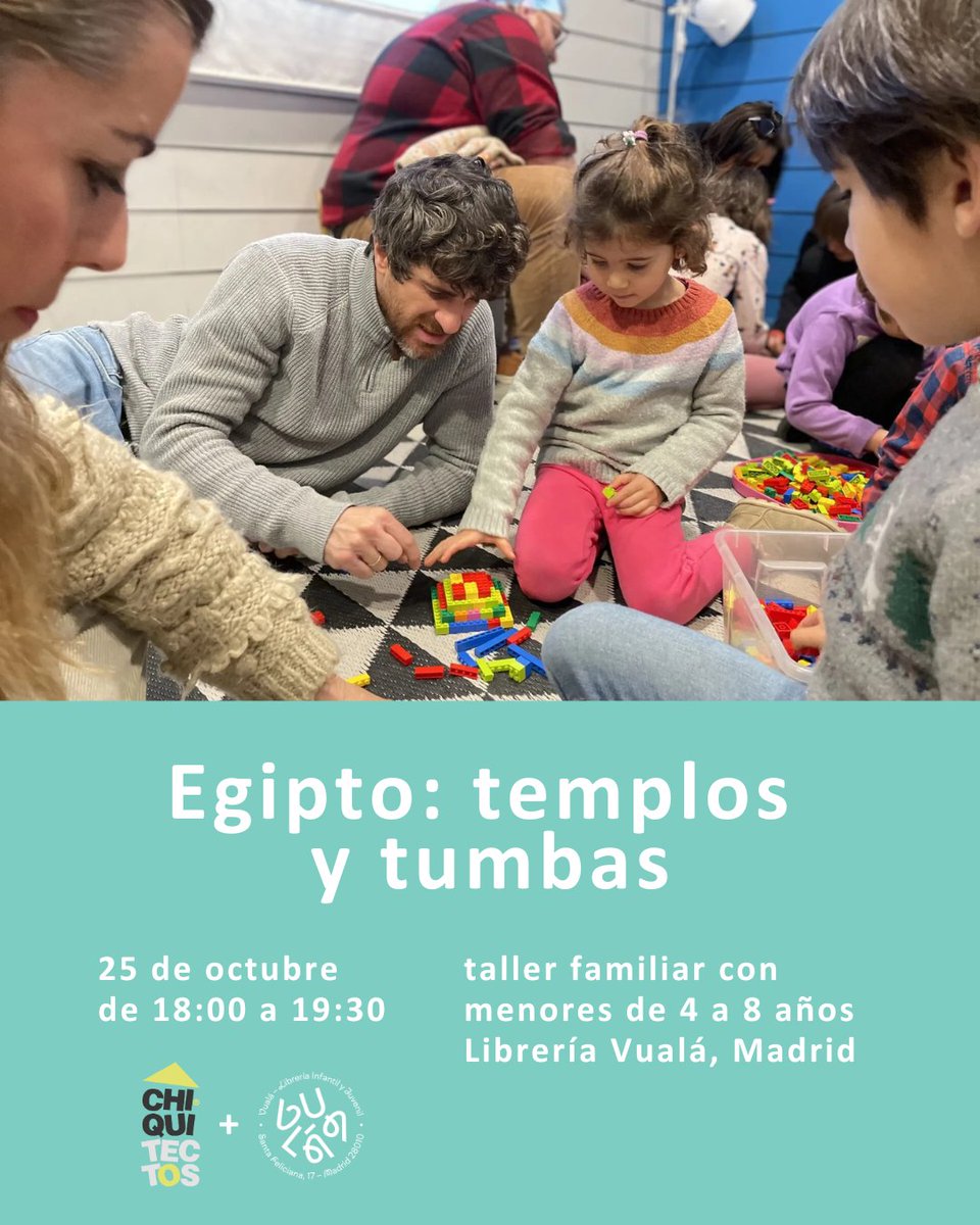 Este mes viajamos al misterioso Egipto en Librería Vualá para construir templos y tumbas con LEGO🏺

👧👦 Taller para familias con menores de 4 a 8 años
📆25 de octubre de 18:00 a 19:30h

🔗 Más información aquí: f.mtr.cool/lawfbxypts