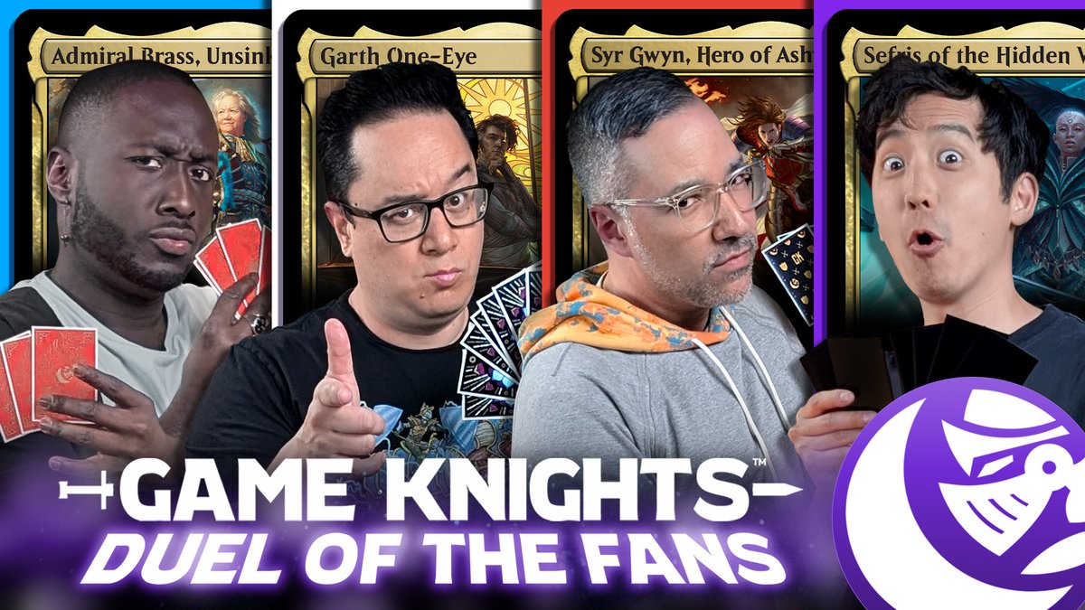 commandcast's tweet image. Each year #GameKnights throws wide the castle gates and issues forth a challenge to our community. That&apos;s right! It’s time for our annual FAN EPISODE!

Can the newly knighted heroes seize Commander glory from the hands of our hosts? Let&apos;s find out: youtu.be/I5FfGXFx3pk