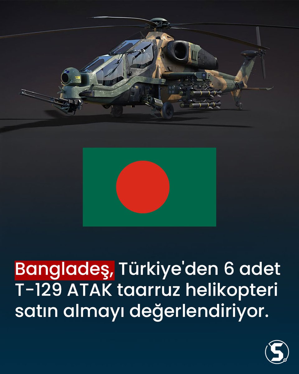 akahantr's tweet photo. Bangladeş, Türkiye'den 6 adet T-129 ATAK taarruz helikopteri satın almayı değerlendiriyor. https://t.co/m6GCJxetIR