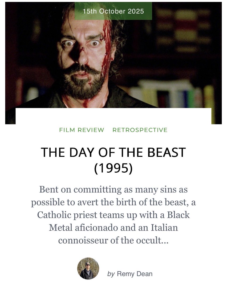 Remy Dean (<a href="/DeanAuthor/">Remy Dean 🏴‍☠️</a>) reviewed THE DAY OF THE BEAST for its 30th anniversary 😈 framerated.co.uk/day-of-beast-1…