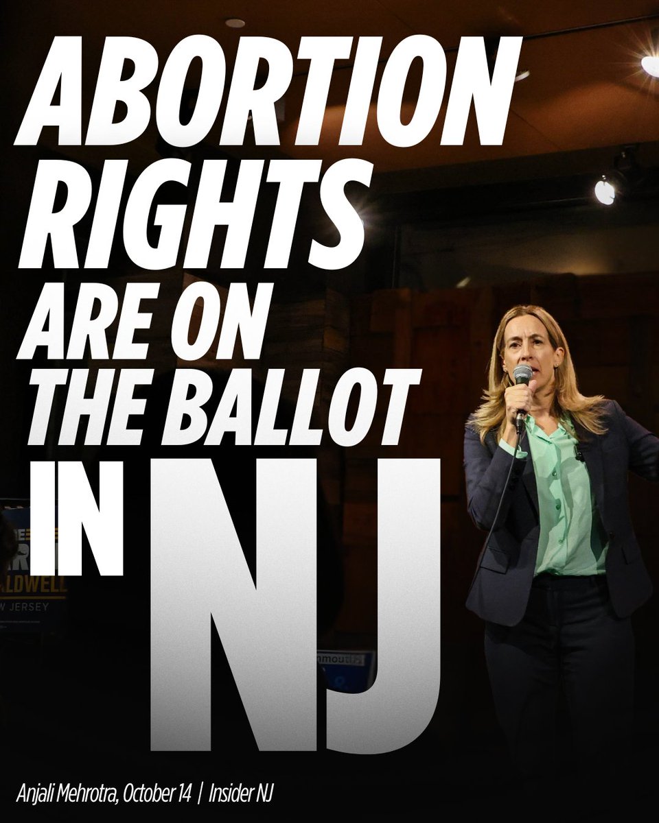 MikieSherrill's tweet photo. New Jersey can’t risk a governor who’s vowed to bring the MAGA agenda to New Jersey, defund Planned Parenthood, and supports an abortion ban.

I'll protect abortion rights and ensure the strongest possible protections for providers in our state. https://t.co/63VgVpzOBI
