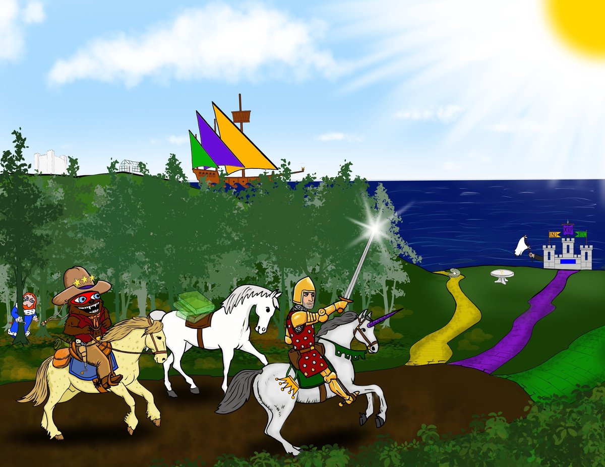 echodatruth's tweet image. What the F🤯?!
Pope Francis just got gifted a purebred white Arabian horse named “Proton.”
Now think about this…
@MarshallHayner, the founder of Metallicus, literally posted, “I choose the PURPLE road! Onward 🗡️🦄” while riding a white horse.
In the art from the…