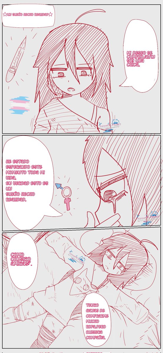 Sueño 🏳️‍⚧️ #trans #transgirl #cute #comic #historia #corto