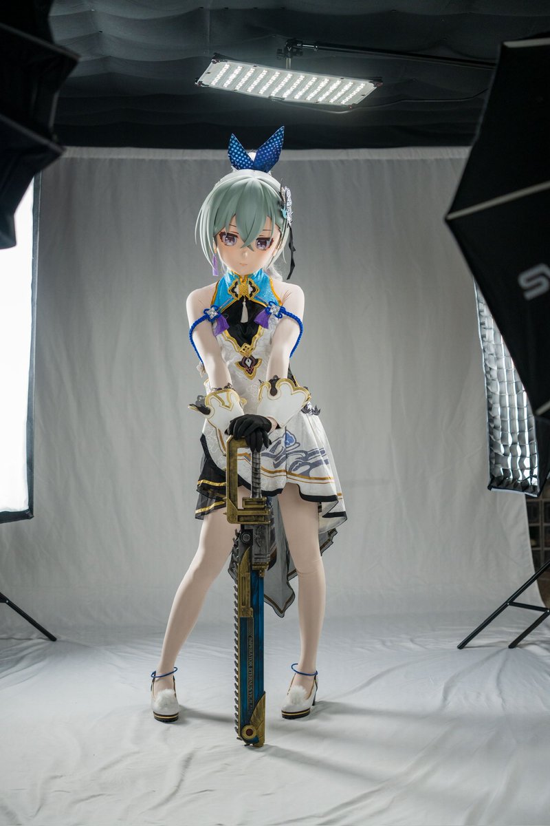 LearnedToad's tweet image. 机油佬拿到了忠诚的链锯剑

📷：@yayasisama 

#cosplay #kigurumi #着ぐるみ #warhammer40k