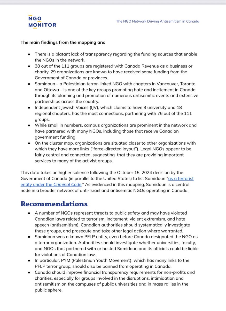 NGO Monitor on Samidoun’s Canadian non-profit terror ring:

-Independent Jewish Voices, which claims to have 9 university and 18 regional chapters, has the most connections, partnering with 76 out of the 111 groups.