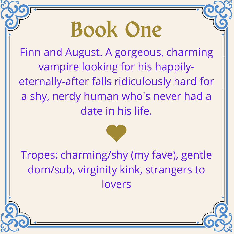 DannyeChase's tweet photo. New exclusives available for my Vampire Haven erotic romance series! Sign up for my free newsletter to get wholesome, romantic gay vampire smut (& also a plot), plus access to the archives.
https://t.co/qFtJ7946H7
This month: an unexpectedly passionate first kiss.
#DannyeWrites https://t.co/y7YG79zkYR