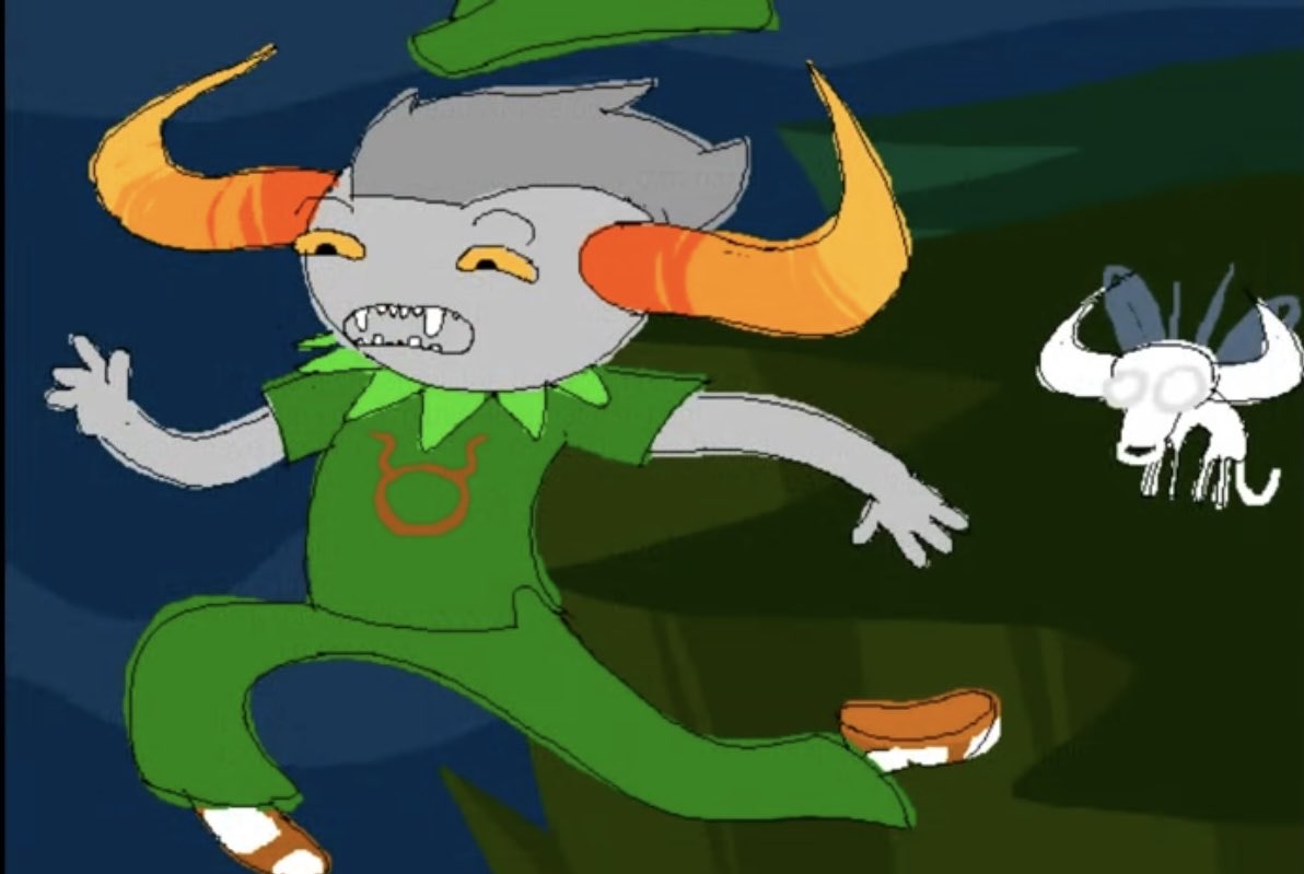 Zaiatfg's tweet image. Tinkerbull flying after Tavros omg thats his baby I'm so sick