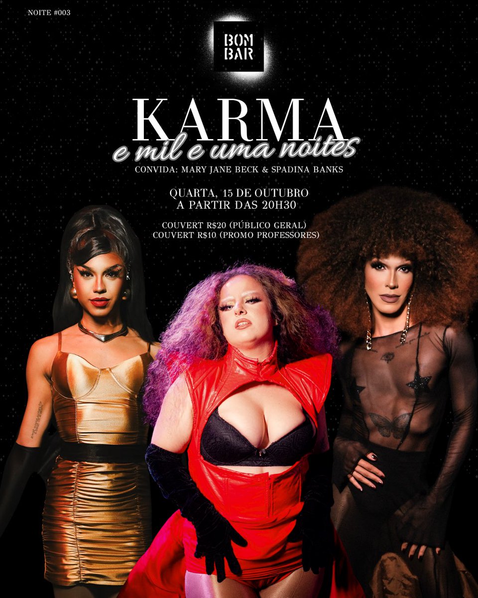 vivodoida's tweet photo. 💃🏽Hoje é dia de Karma e 1001 Noites junto com as divas @beckmaryjane  e @spadinabanks ✨ CARICATICE, LAMBRETA DOBRADA, RODÍZIO DE DRINKS, SPATEN LATA DOBRADA… a gente dando um cheiro no seu cangote! UI, arrepiei! Vem? Chama as amigas todas e bora dar o start no verão, amorr!!!! https://t.co/ruXYgXBFVY