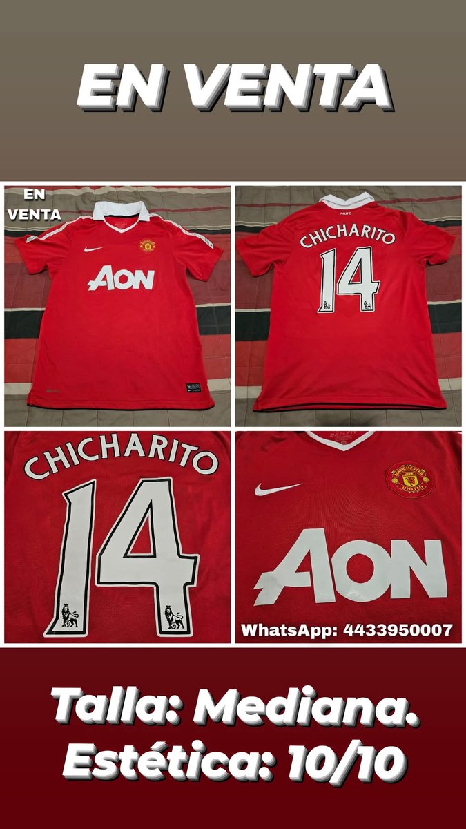 vicjoker's tweet photo. #Venta #ManchesterUnited #Chciharito #FCBarcelona en venta Jersey Manchester United (Chicharito #14) y Chamarra Entrenamiento FC Barcelona ambas Talla Mediana. WhatsApp: 44 33 95 00 07 https://t.co/aQfaPVqxRC