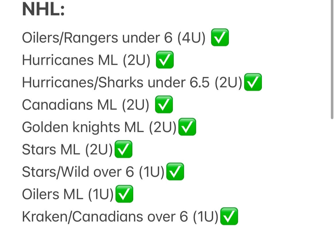 ProfitPrince22's tweet photo. Was SURGICAL yesterday. VIP printing money! 
 #GamblingX #NHL #hockeybets 
@scottysprops https://t.co/a6KYhKlTsW