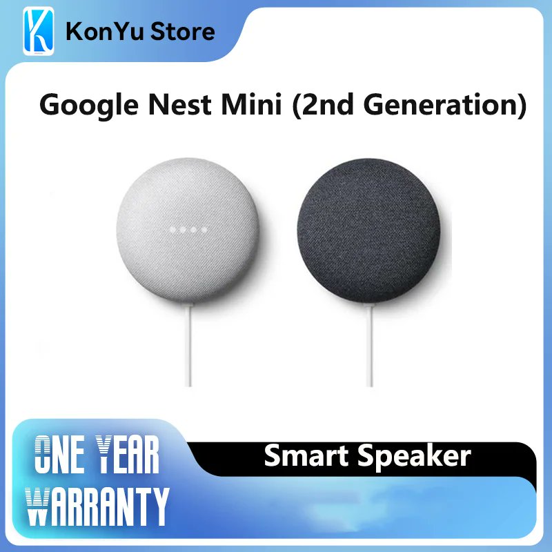 LubopsEvgen's tweet image. Google Nest Mini (2nd gen)
s.click.aliexpress.com/e/_c3F2SOT5

Hands-free music, timers, news and smart home control with Voice Match in a compact wall-mountable speaker; Wi-Fi 2.4/5 GHz + Bluetooth, mic mute.
#smarthome #googleassistant