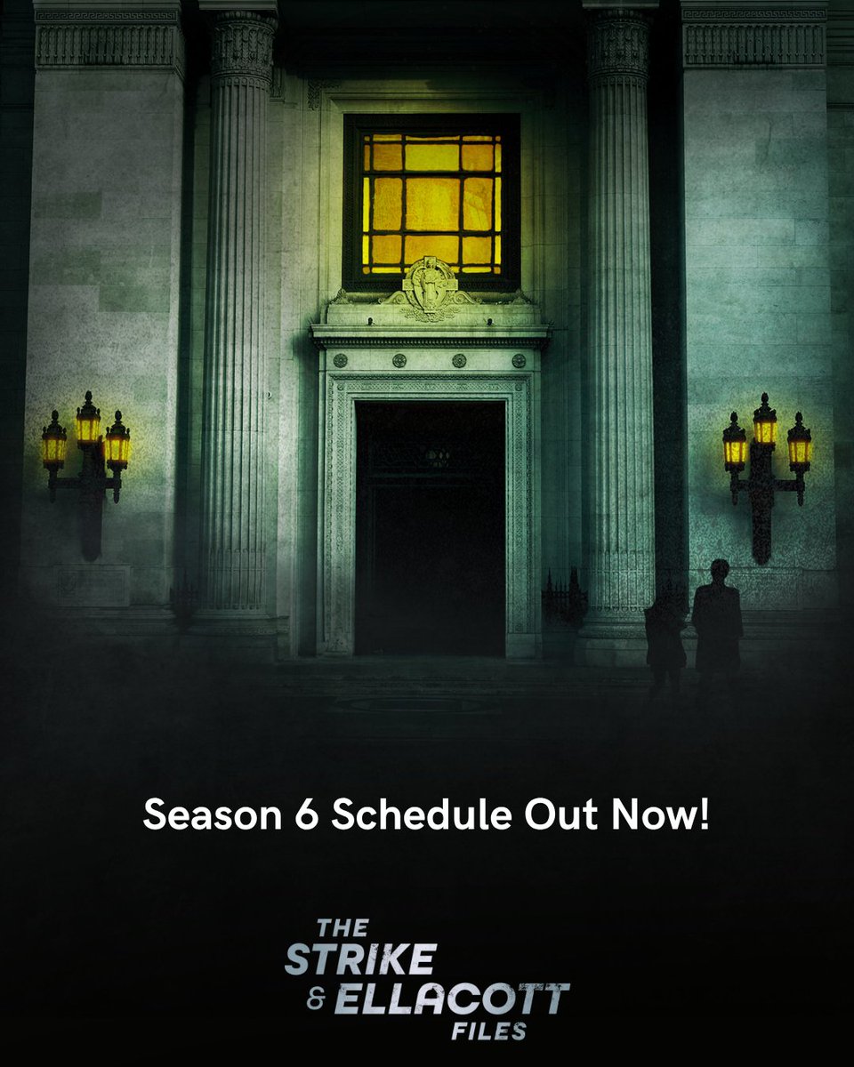 ✨ SEASON 6 UPDATE! ✨

Mark your calendar! 📆

The Strike &amp; Ellacott Files returns for regularly scheduled episodes on 6 November at 4PM PT with our deep dive into #TheHallmarkedMan - starting with Chapters 1–3! 🧬

We’ll be following our usual bi-weekly release schedule all the