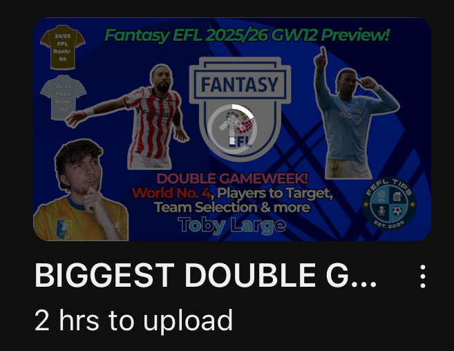 Slight delay on the GW12 video upload… bloody countryside WiFi SPEED UP 🥲

Getting there slowly man 😭

#FEFL