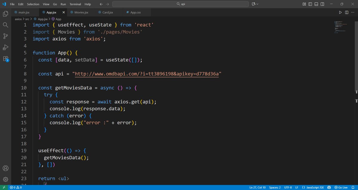 Bigyan_99's tweet photo. #LUD18

Today, I learned about Axios in React and how it helps in making API requests, handling responses, and managing errors efficiently.

#LearningUtsav2025
#FestivalOfLearning
#WebDevelopment
#ReactJS https://t.co/wgf4QVgG9w