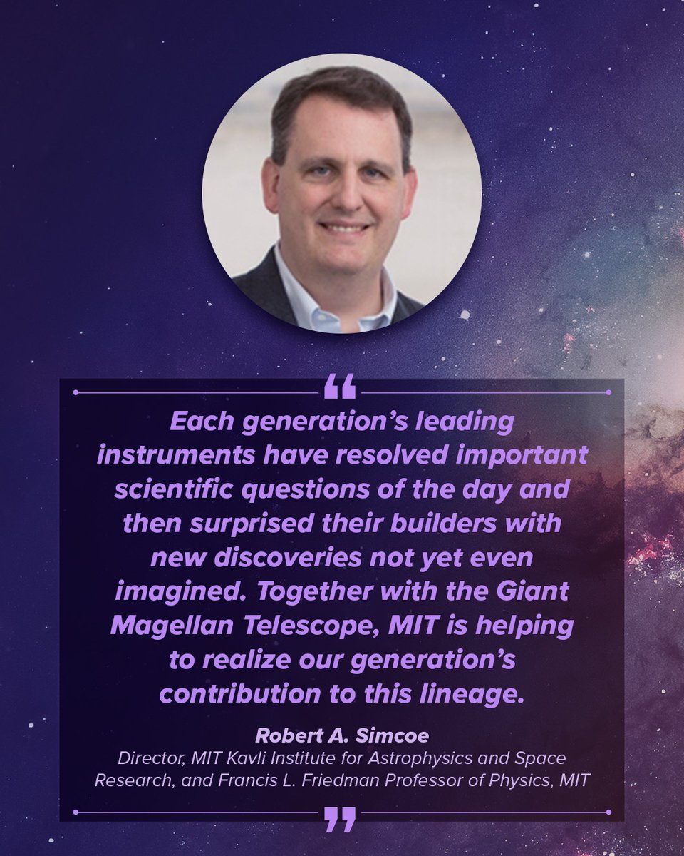 Dr. Rob Simcoe, Director of the <a href="/MIT/">Massachusetts Institute of Technology (MIT)</a> Kavli Institute for Astrophysics and Space Research shares his insights on the discoveries that await with the Giant Magellan Telescope: giantmagellan.org/2025/09/30/mit…