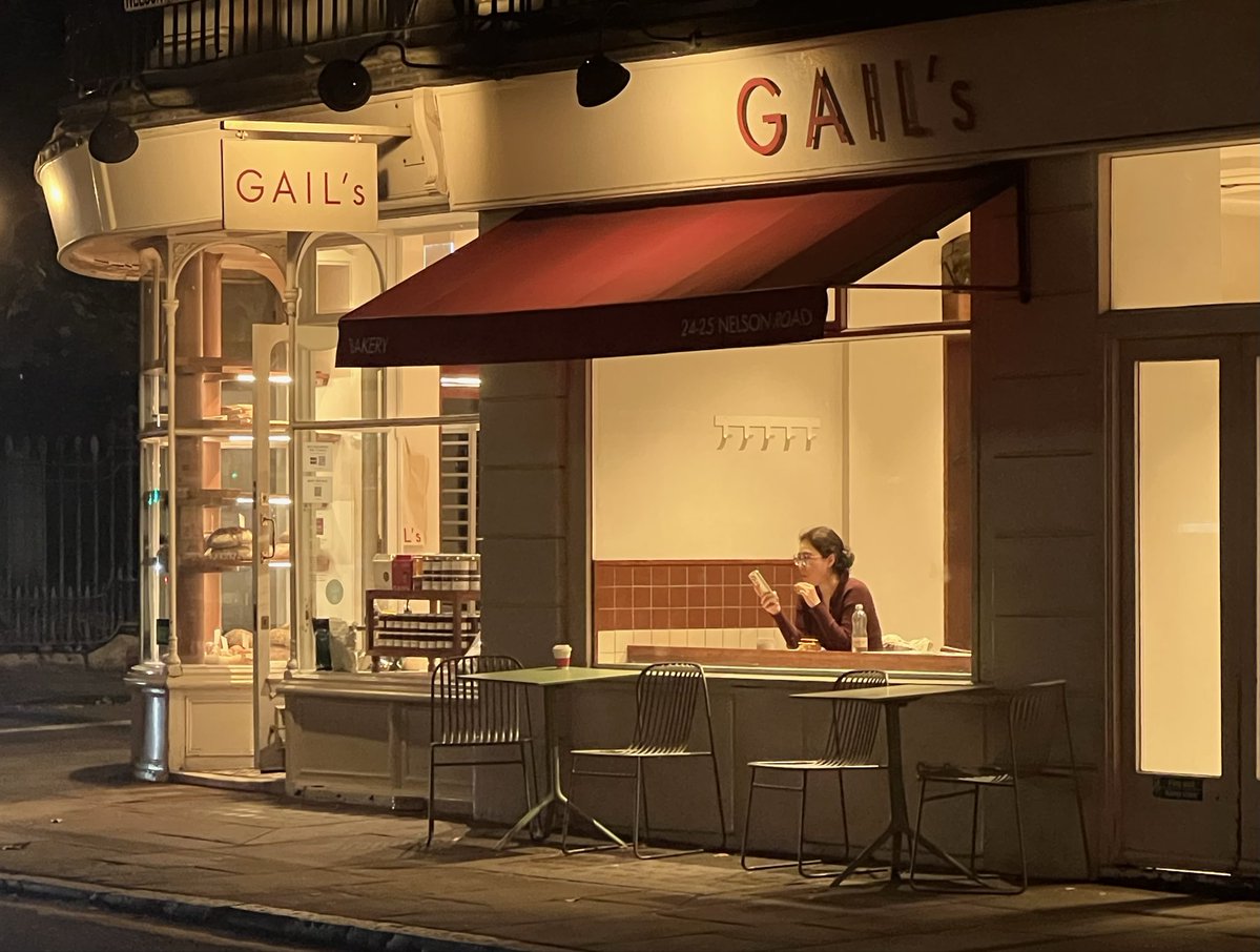 As a fan of Edward Hopper I couldn’t help but take this photo in Greenwich tonight.