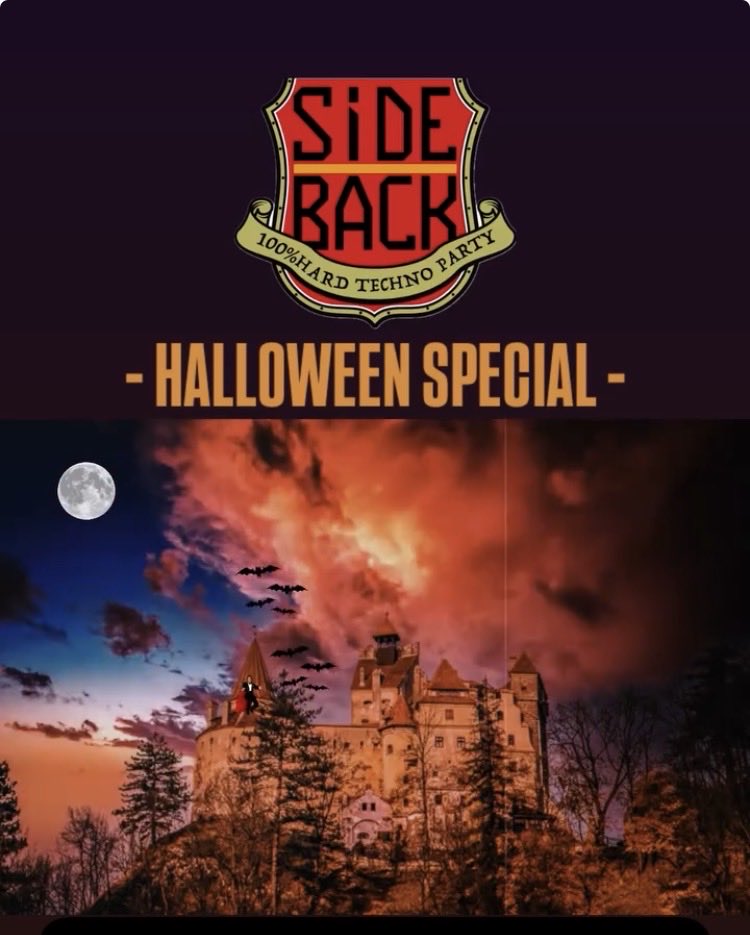 S I D E B A C K 
- ハロウィンスペシャル -

開催まで
あと、9日🎃

LJ FLASHBACK氏の手掛ける演出で、ハロウィンの装いに！
もちろん、ライティングも特別仕様！

Foodは、"遊ビバ燻部"が出店！
大好評！ホッサンバックもハロウィンSP！

10/25(土)22:00-
club GOODWEATHER

#SIDEBACK
#ハードテクノ