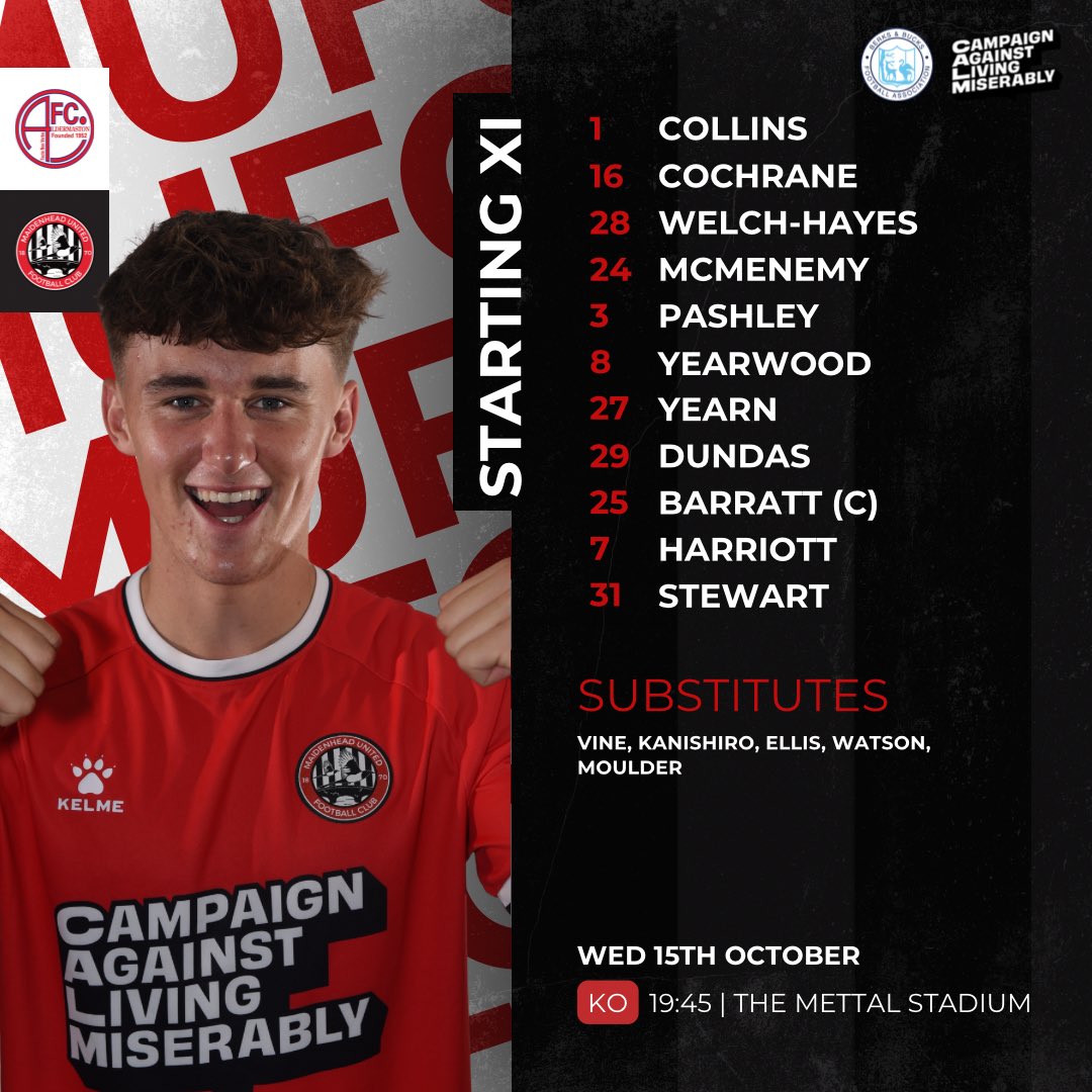 TEAM NEWS 📰 

Harry Pashley makes his first team debut! 👏