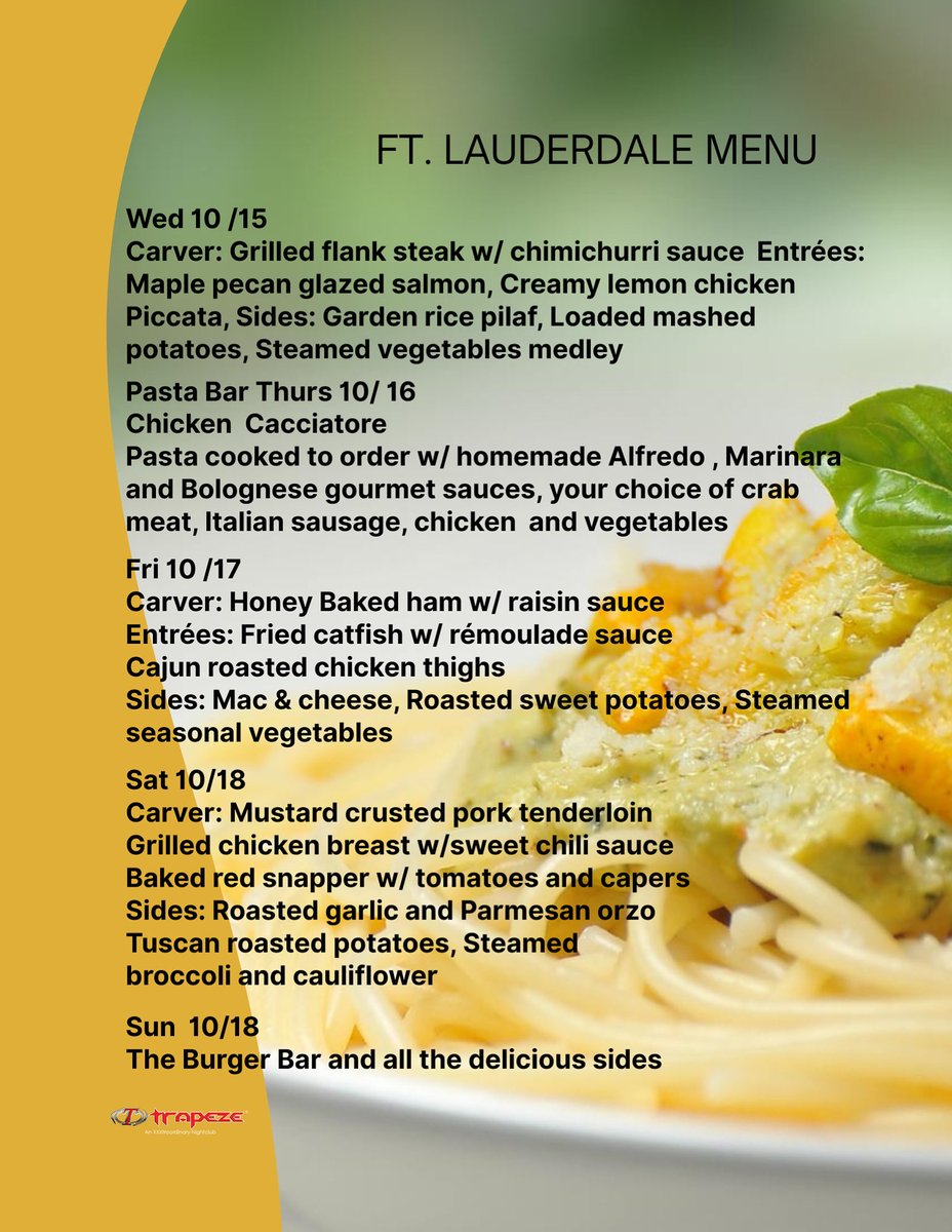 Here’s a look at this week’s dinner menu! 

Frequently Asked Questions:

Q: How can I chat with other members? 
A: Join our Discord! Link in bio! 

Q: How do I become a member?
A: Arrive to the club in dress code with your ID &amp;  fees.

Q: How much does it cost?
A: Pricing