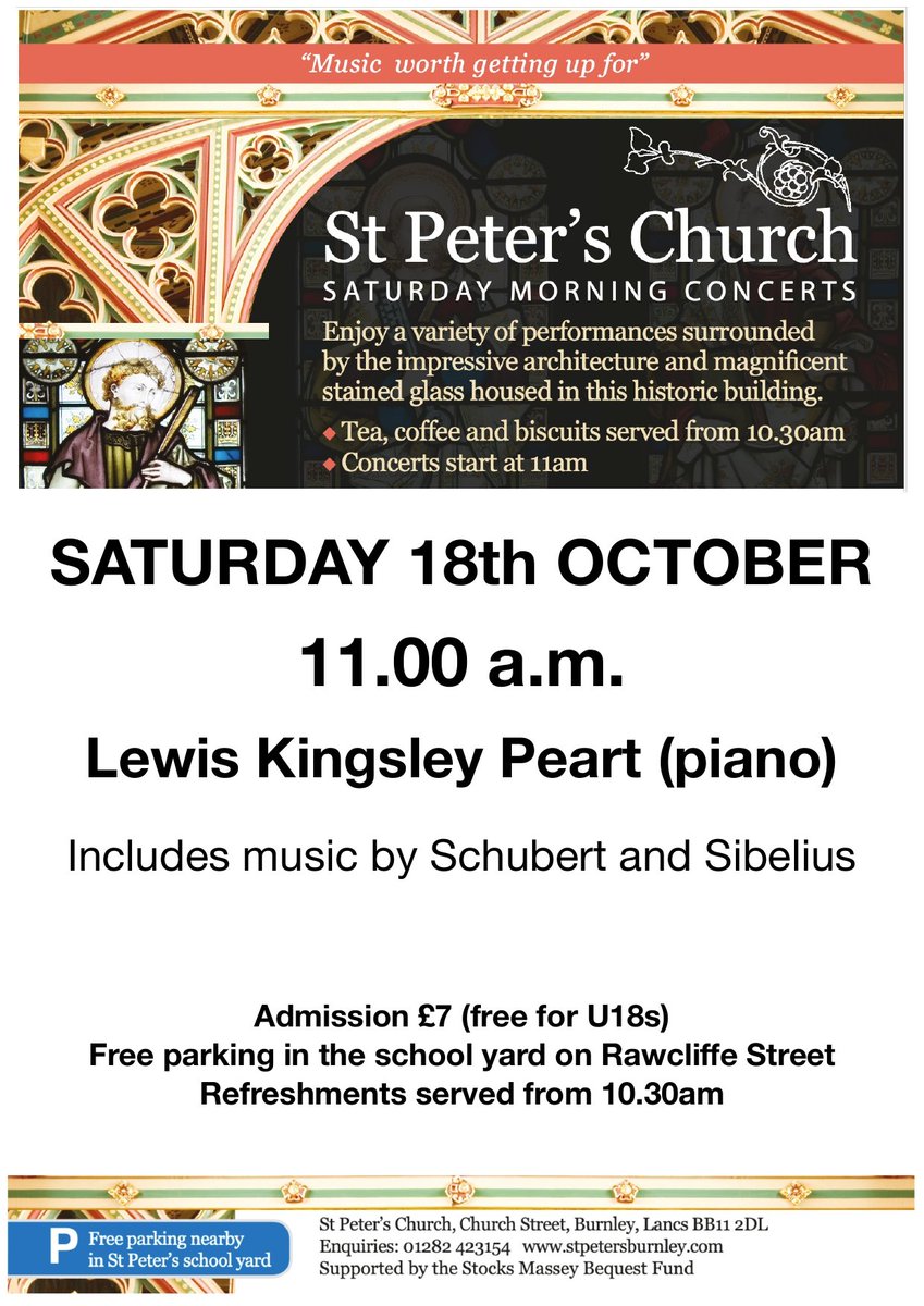 Next #SaturdayMorningConcert at St Peter's
Definitely worth getting up for!
👇🏼