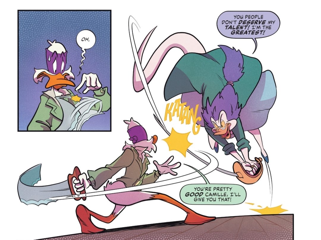 StefanoPorcuArt's tweet image. Out today in the US: Darkwing Duck #6! 
My first story as artist for @dynamitecomics with @aranciastudio, featuring one of my all-time favorite Disney superheroe Darkwing Duck!
Pencils and inks by me , written by Daniel Kibblesmith, with amazing color by Simona Guida.