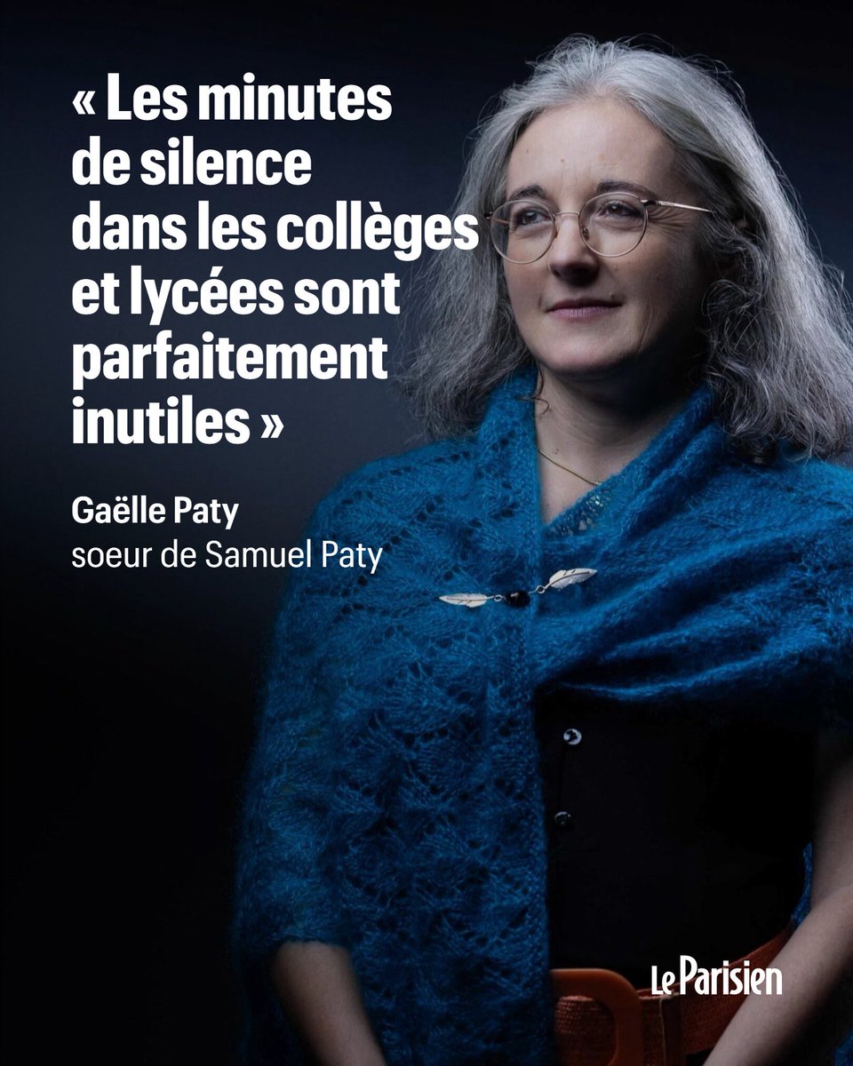 🗣️ Gaëlle, sœur de Samuel Paty à propos des minutes de silence pour son frère dans les écoles :