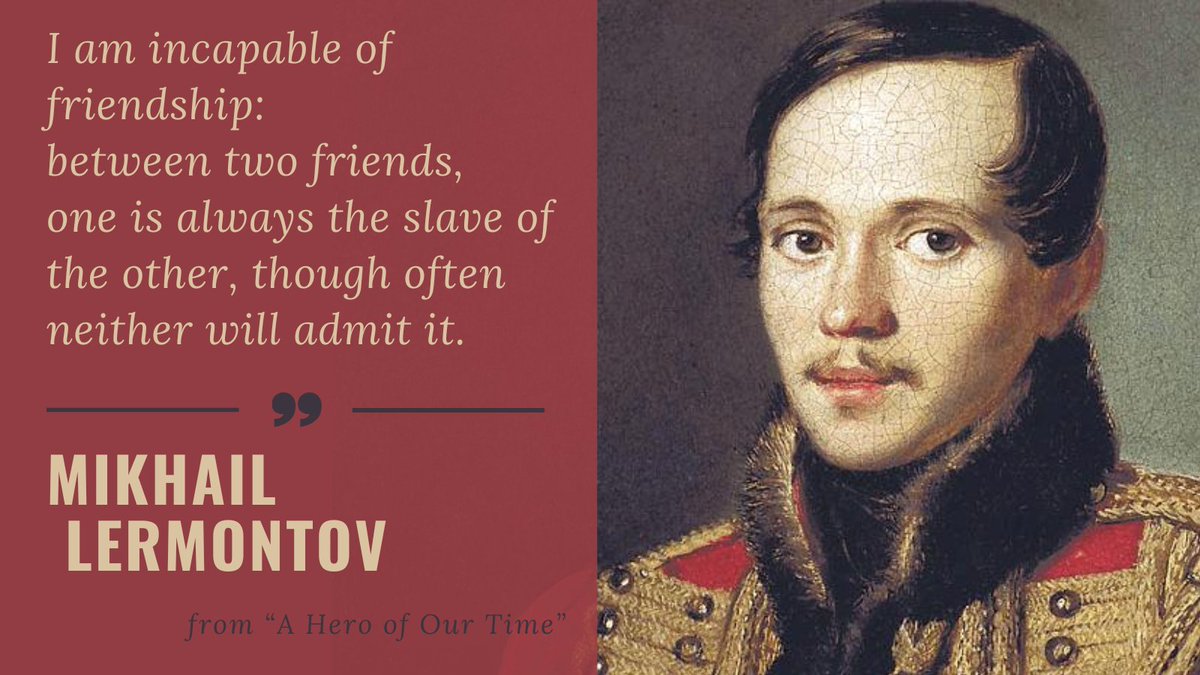 Russia's tweet image. 📜 #OTD in 1814, one of Russia’s greatest writers Mikhail #Lermontov was born.

His novel “A Hero of Our Time” became a milestone in world literature, introducing a talented yet tormented protagonist whose inner contradictions reflected restless spirit of entire generation.