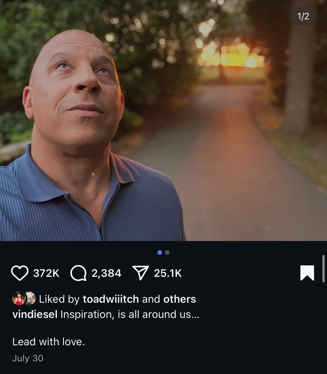 laracroftbarbie's tweet photo. vin diesel's instagram is the only thing keeping me tethered to both earth and my own sanity https://t.co/VNO7Ylv4Hj