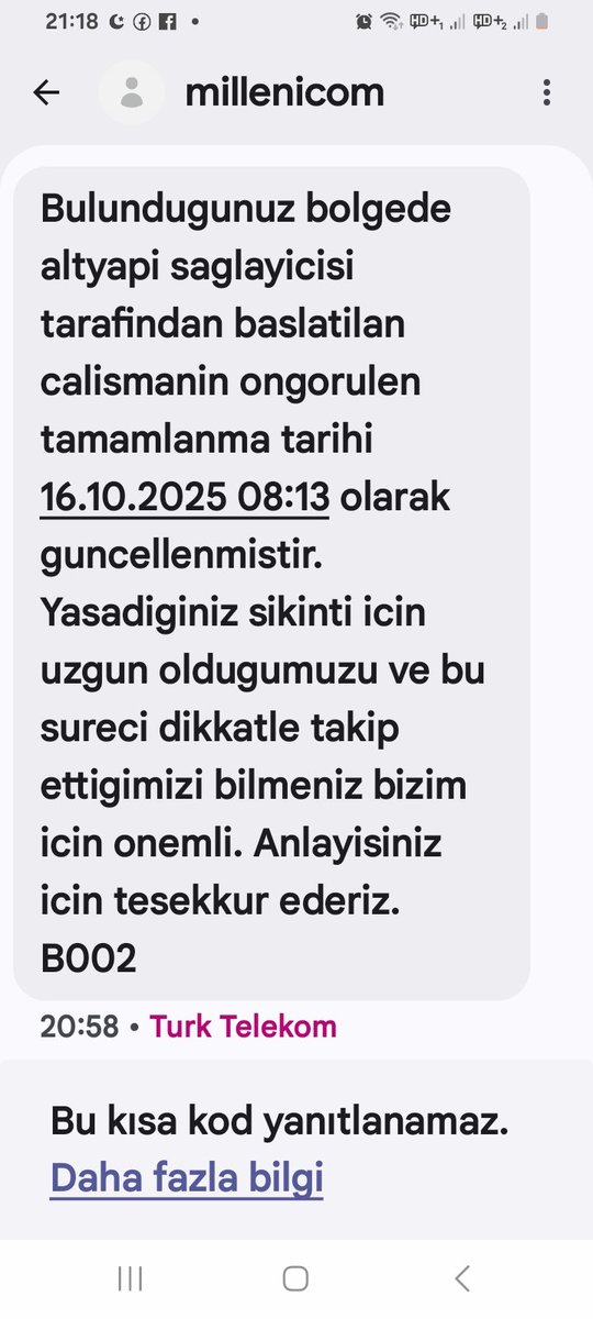 1 haftadır <a href="/millenicom/">Millenicom</a> <a href="/MilleniDestek/">MillenicomDestek</a> tarafından ekiliyoruz.2025 yılında malesef internetimiz yok 2 haftadır hep aynı senaryo alt yapı sağlayıcı ilgileniyor mesajı alıyoruz sonuç