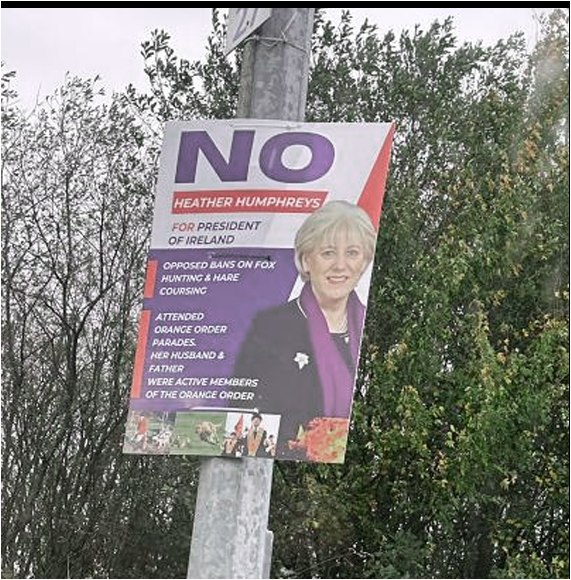 AnimalPartyIE's tweet image. 🦊🦊🦊#Electionsigns in #Cork remind #voters that #HeatherHumphreys shamefully opposed #banfoxhunting &amp;amp; #banharecoursing - cruel #bloodsports that most people in #Ireland want banned.
On election day: #rejectHeatherHumphreys !
#Aras25 #Aras2025 #PE2025
#votecatherineconnolly