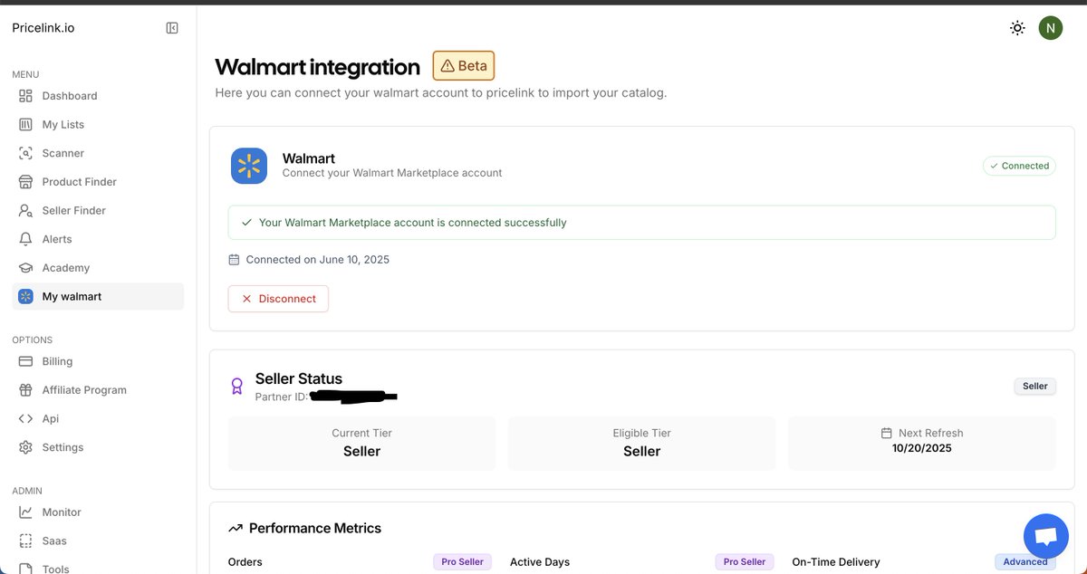 Coming soon to pricelink...👀

☀️ your Walmart account to get live updates on your catalog such as pricing changes, buybox ownership, listing health, account status and more

We have a ton of other features we will be announcing soon. Stay tuned.