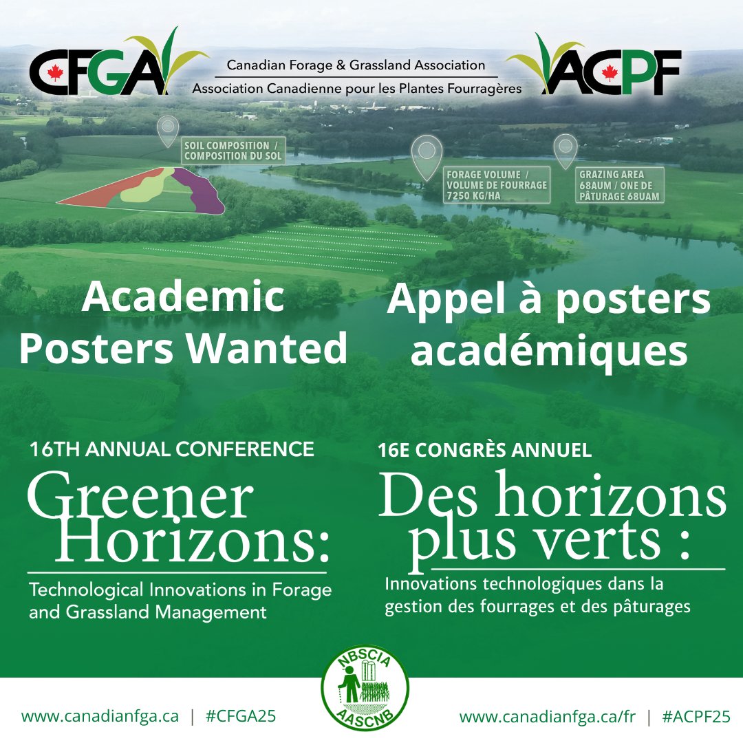 The @CanadianFGA is hosting a scientific poster showcase at the 16th annual CFGA Conference, Nov 18–21, 2025, Fredericton, NB.
Contact info@canadianfga.ca by Nov 1 to submit!
#CFGA2025