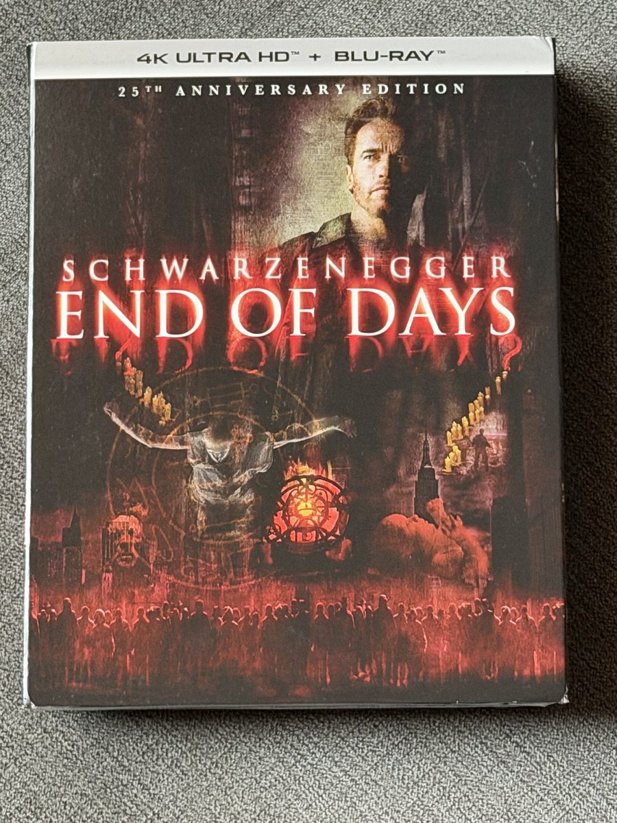 Tonight’s 4k movie 🍿 end of days #4KUltraHD #PhysicalMedia <a href="/ShoutStudios/">Shout Studios</a>