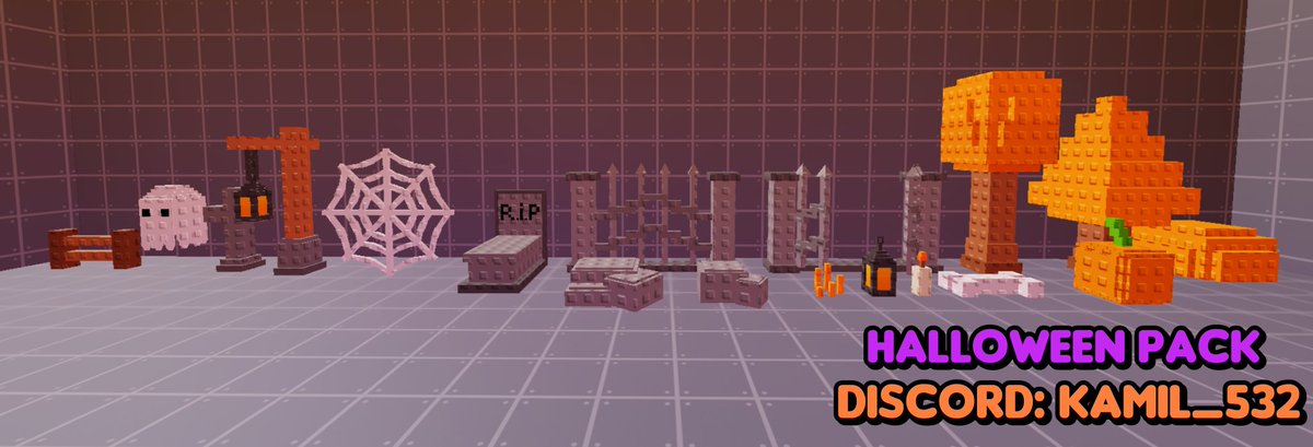 Kamil_53223's tweet image. 🎃 Halloween Pack for Sale! 🎃

• 💰 Price: 500 robux (+tax)
• 🛠 18+ Halloween Assets 
• ✏️ Discord: kamil_532

#Roblox #RobloxDev #Halloween