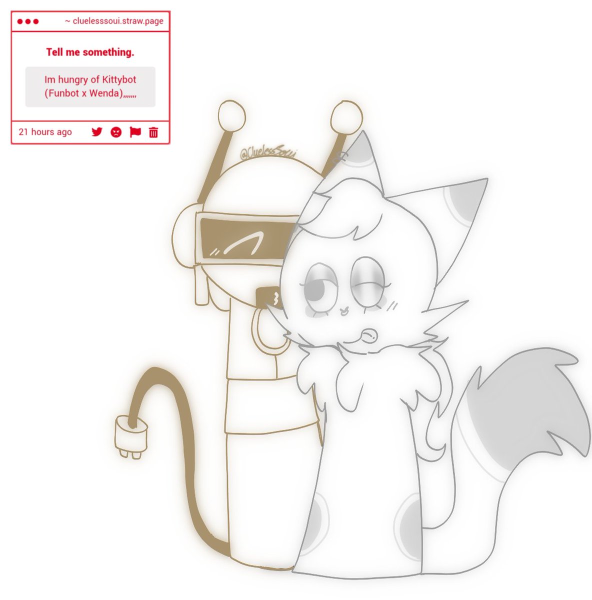 CluelessSoui's tweet photo. Kittybot
β #sprunki #funbot #wenda #sprunkiwenda #sprunkifanart #sprunkiship #sprunkiart #fanart #sprunkifunbot #ship #fanart #incrediboxsprunki #incrediboxfanart #myart #ifeelsosprunki #sprunk #funbotxwenda https://t.co/LIk4iozfy2