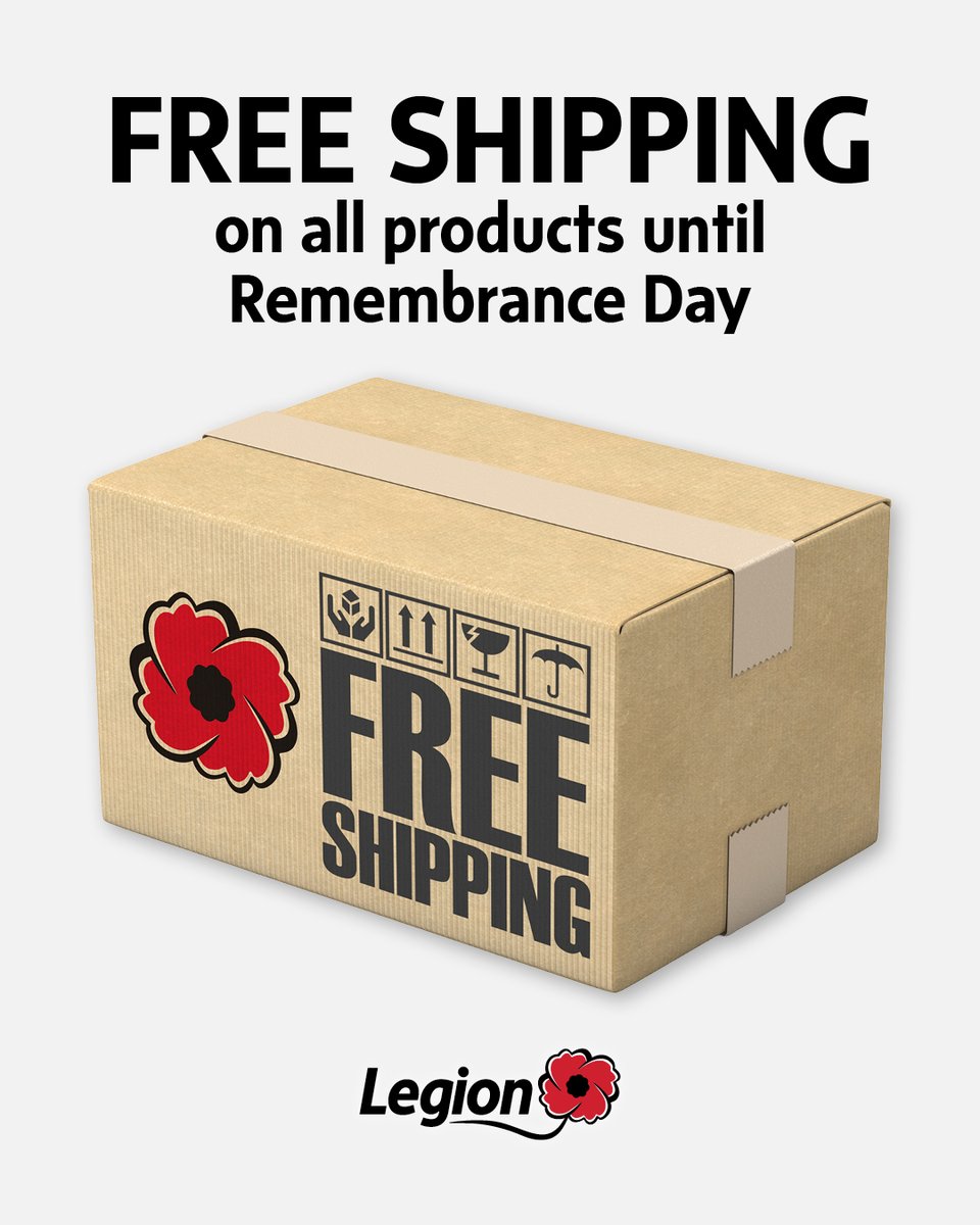 There's never been a better time to buy from the Legion's Poppy Store. Take advantage of free shipping on any purchase you make between now and Remembrance Day. We ship daily so your purchase will be delivered without delay! poppystore.ca