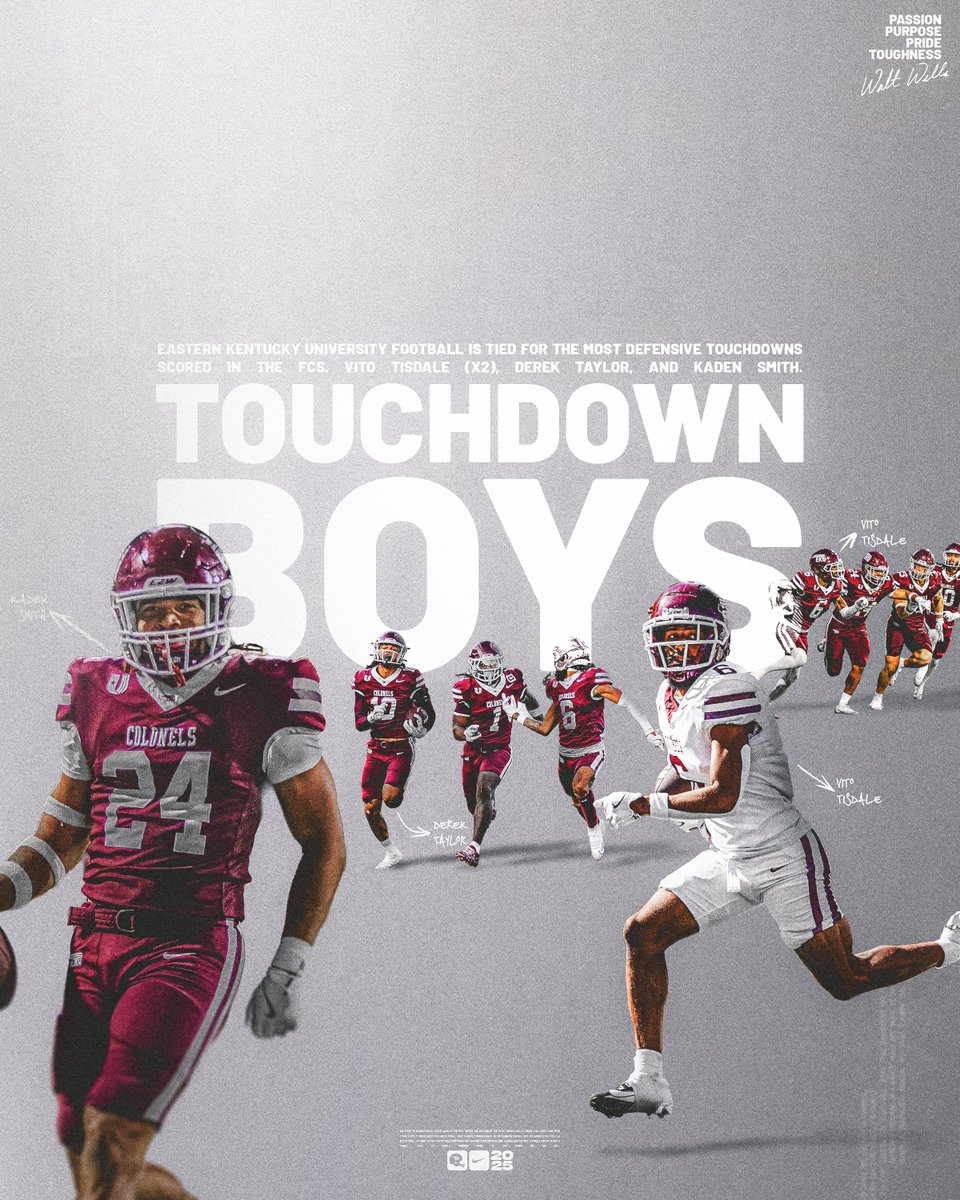 EKU Football (@ekufootball) on Twitter photo 𝐊𝐞𝐞𝐩𝐢𝐧𝐠 𝐨𝐩𝐩𝐨𝐧𝐞𝐧𝐭𝐬 𝐨𝐟𝐟 𝐭𝐡𝐞 𝐛𝐨𝐚𝐫𝐝 𝐚𝐧𝐝 𝐩𝐮𝐭𝐭𝐢𝐧𝐠 𝐮𝐬 𝐨𝐧! 📈
The Maroon Doom defense is tied for the most defensive touchdowns scored in all of FCS Football with 4️⃣ this season!
#E2W | #MatterOfPride 𝐊𝐞𝐞𝐩𝐢𝐧𝐠 𝐨𝐩𝐩𝐨𝐧𝐞𝐧𝐭𝐬 𝐨𝐟𝐟 𝐭𝐡𝐞 𝐛𝐨𝐚𝐫𝐝 𝐚𝐧𝐝 𝐩𝐮𝐭𝐭𝐢𝐧𝐠 𝐮𝐬 𝐨𝐧! 📈
The Maroon Doom defense is tied for the most defensive touchdowns scored in all of FCS Football with 4️⃣ this season!
#E2W | #MatterOfPride