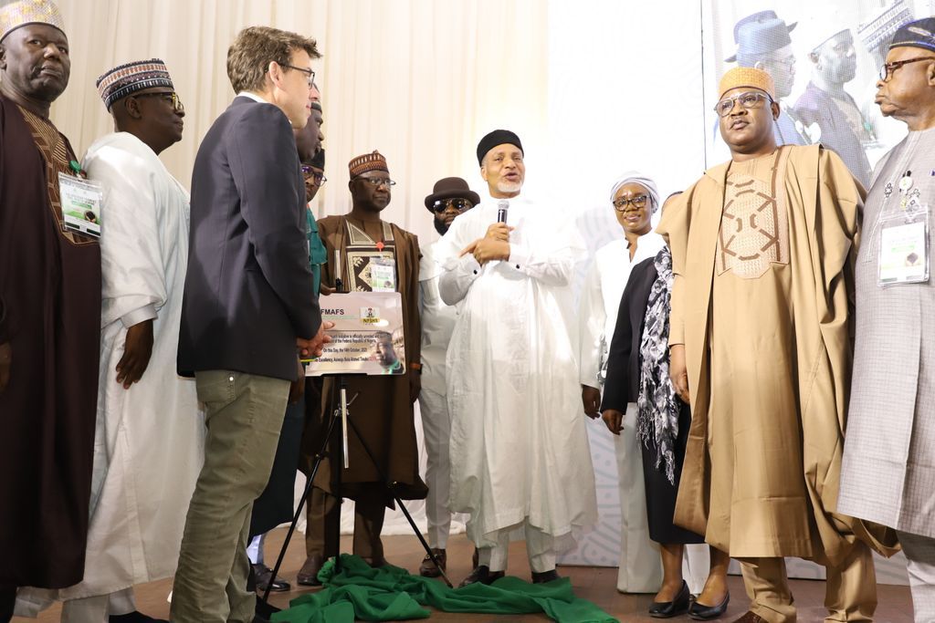#SoilValuesProgram alongside Nigerian authorities on Oct. 14, 2025, in Abuja for the official launch ceremony of the Nigerian farmers' Soil Health scheme, a national initiative to promote sustainable soil health management and climate-smart agriculture. <a href="/IFDCGlobal/">IFDC</a>