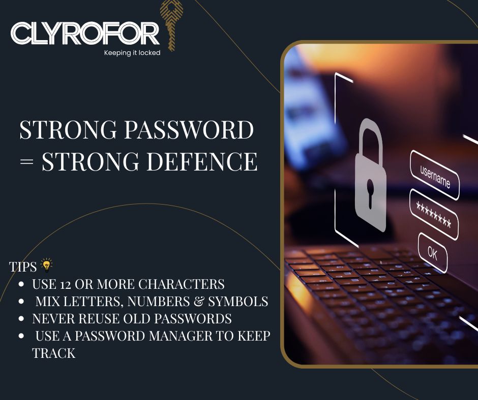 ur password is the first line of defence against cyber threats. A weak or reused password can make it easy for hackers to gain access to your accounts, but a strong, unique password makes a big difference