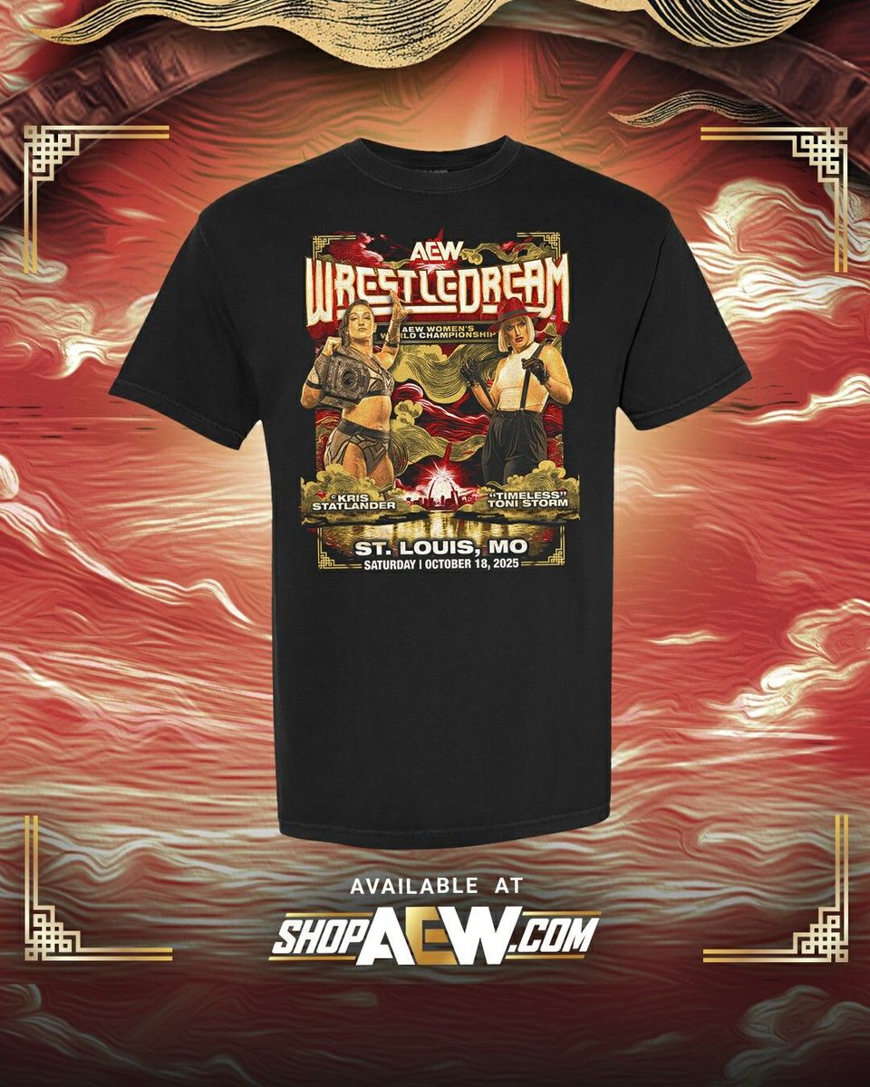 ShopAEW's tweet image. It&apos;s Wrestle Dream Week!
Get your official #AEWWrestleDream tees, available NOW at ShopAEW.com