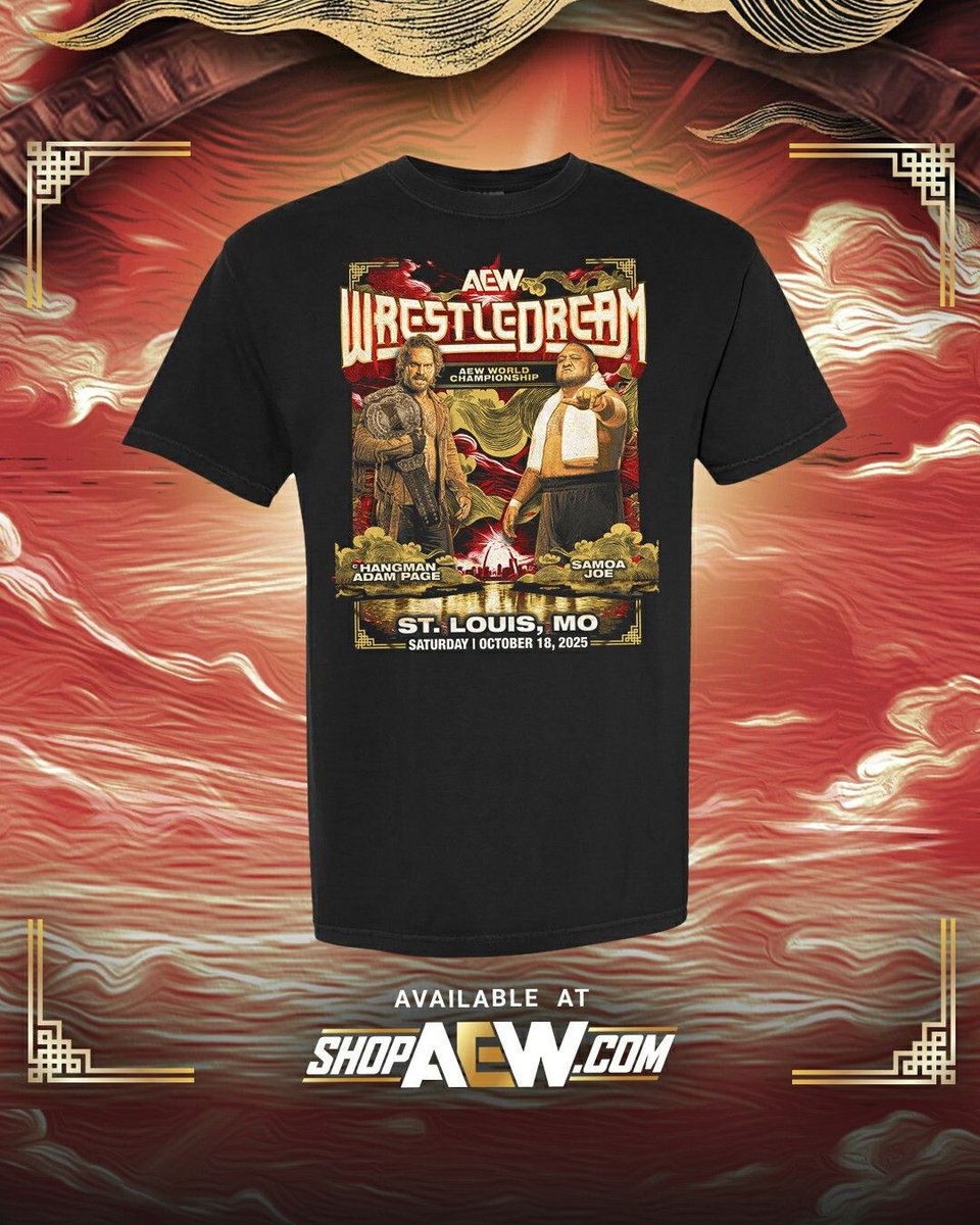 ShopAEW's tweet image. It&apos;s Wrestle Dream Week!
Get your official #AEWWrestleDream tees, available NOW at ShopAEW.com