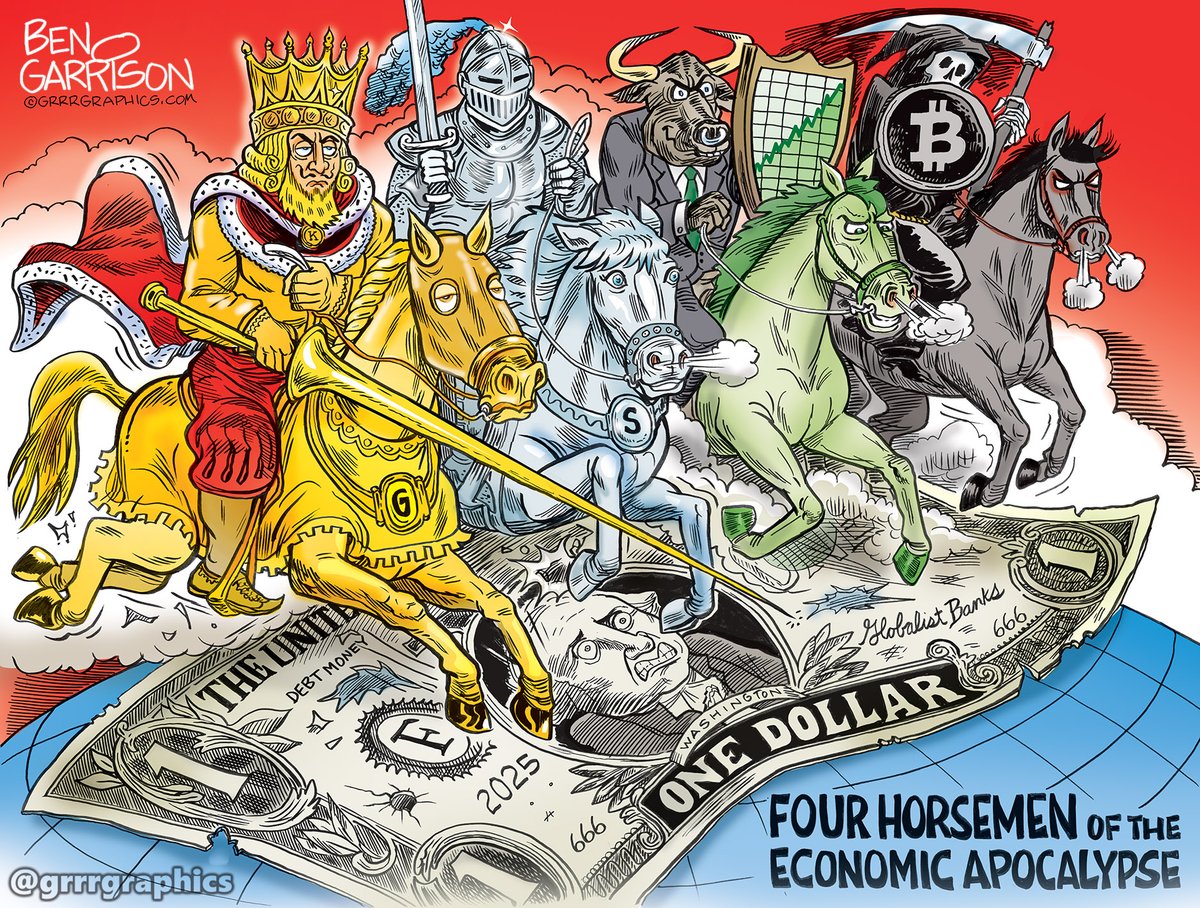 The Four Horsemen Of The Economic APOCALYPSE
New Ben Garrison Cartoon 🔥🔥🔥

Although Trump is doing his best to turn around the disastrous economic policies of Joe Biden, worries continue. Grocery prices are ridiculously high. Young people cannot pay off their college loans