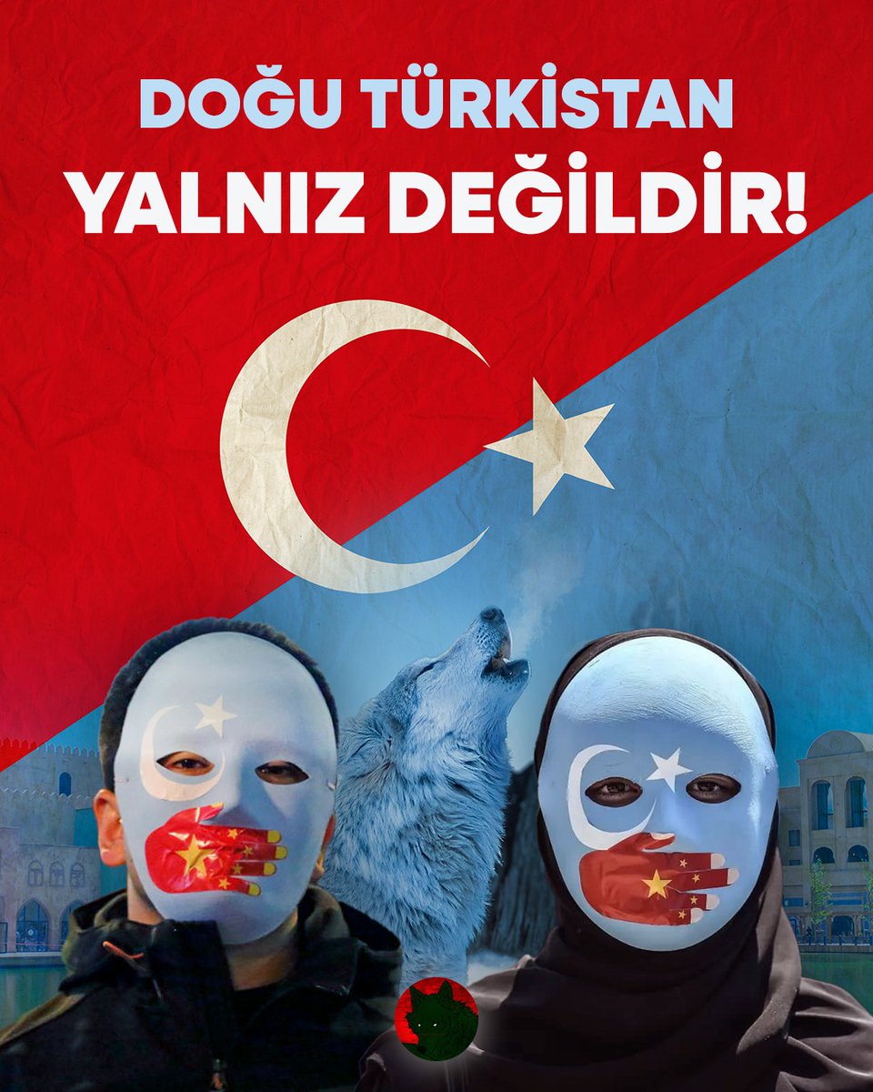 Eğer insanım diyorsanız, Doğu Türkistan bir insanlık meselesidir.

Türküm diyorsanız Doğu Türkistan bir Türklük meselesidir!

Doğu Türkistanlı kardeşlerimizin sesi olmak için yorumlara #FreeTurkistan yazalım.