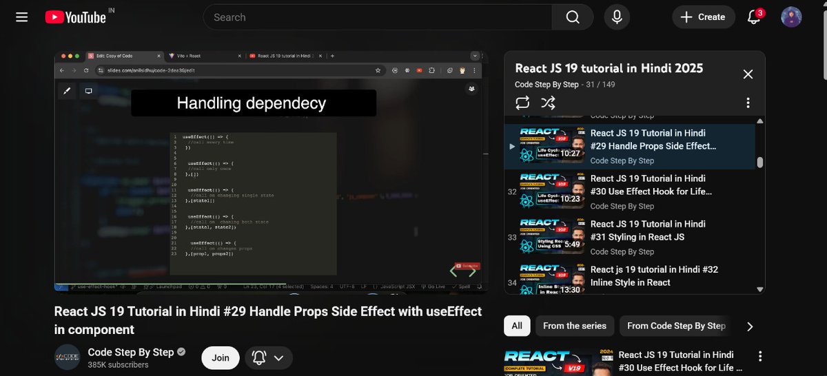 Pankajy88276325's tweet image. 🚀 Day 2 – Comeback Journey 💻
📘 DSA: Learned Arrays & Linked List basics
⚛️ React: Practiced Array Nested Looping, Hooks, useEffect, & handleProps
Step by step, building consistency & confidence 💪
#DSA #ReactJS #CodingJourney #100DaysOfCode #WebDev #Consistency @akshaymarch7