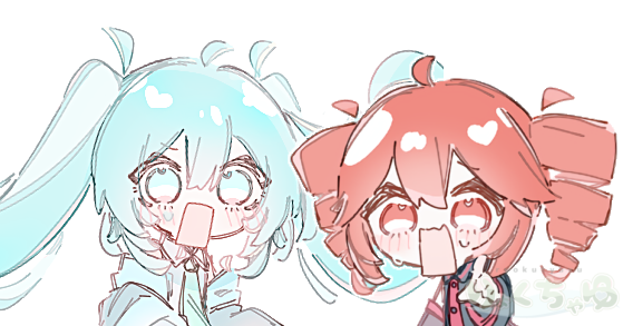 mynkaoi's tweet photo. ドリルとネギ️❤️️🩵 https://t.co/OIrygqHNma