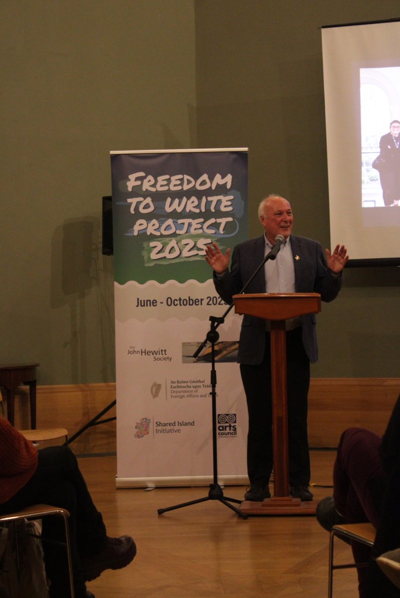 FreeToWrite2024's tweet image. A massive thank you to the Writing for the Island / Freedom to Write 2025 representatives: Frank Ferguson from @The_JHS, Lia Mills from @PENIreland, and Councillor Lacey who represented the Lord Mayor of Dublin at The Showcase 👏
@LordMayorDublin @dfatirl @IrishGeorgian