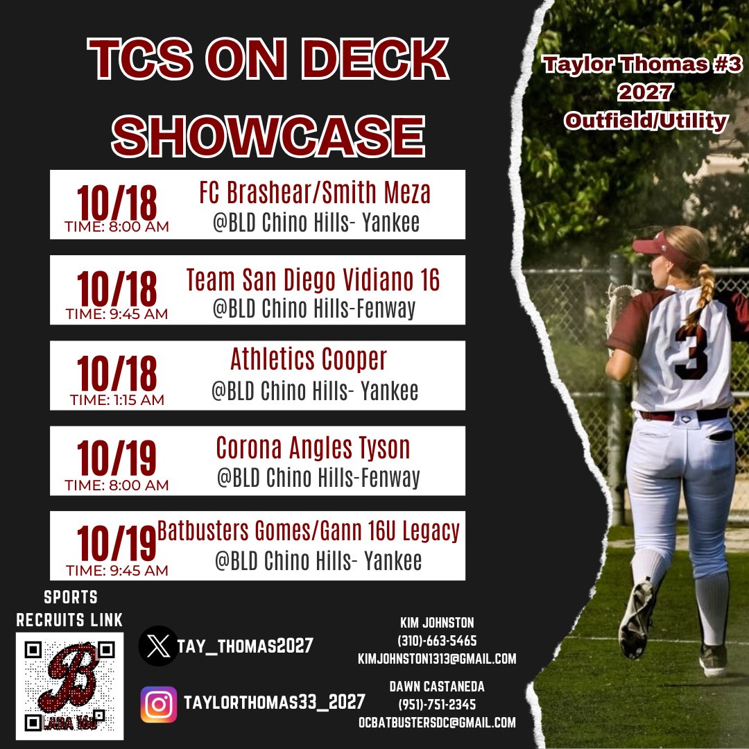 Schedule’s out! Come watch my team and I compete. <a href="/CSUNSoftball/">CSUN Softball</a> <a href="/DirectRecruits/">Direct Recruits</a> <a href="/Jodie19Cox/">Jodie Cox-Petrosian</a> <a href="/JaymiSteward/">JaymiSteward</a> <a href="/Lifesapitch13/">Kim Johnston</a> <a href="/OcbatbustersL/">OCBatbustersLegacyLara</a> <a href="/CoachArreola/">Eric Arreola</a>